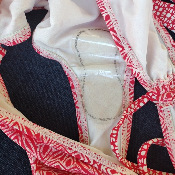 Ann Taylor Loft Beach Side Tie Halter 2PC Tankini Set Swimsuit Top M Bottom S - Picture 10 of 10